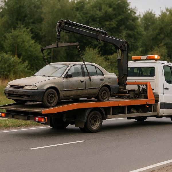 Grafika dekoracyjna porady: Czy można legalnie porzucić pojazd? Konsekwencje i działania gminy.