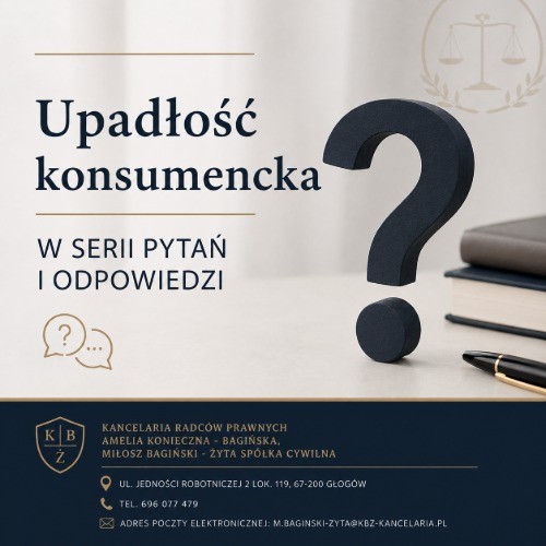 Grafika dekoracyjna porady: Upadłość konsumencka w serii pytań i odpowiedzi