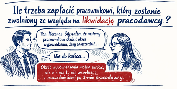 Grafika dekoracyjna porady: Ile trzeba zapłacić pracownikowi, który zostanie zwolniony ze względu na likwidację pracodawcy?