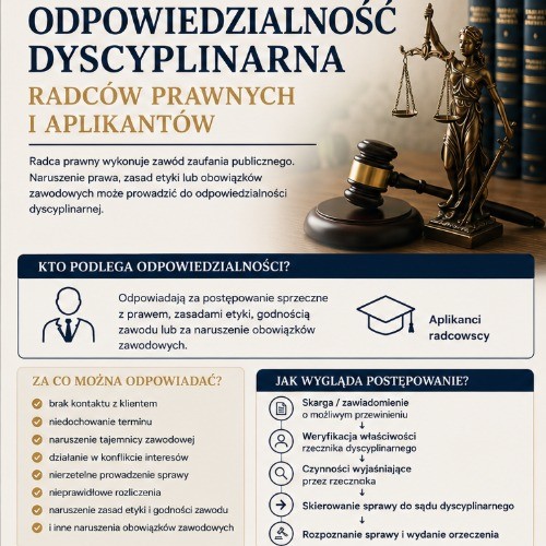 Grafika dekoracyjna porady: Odpowiedzialność dyscyplinarna radców prawnych i aplikantów radcowskich – co warto wiedzieć?