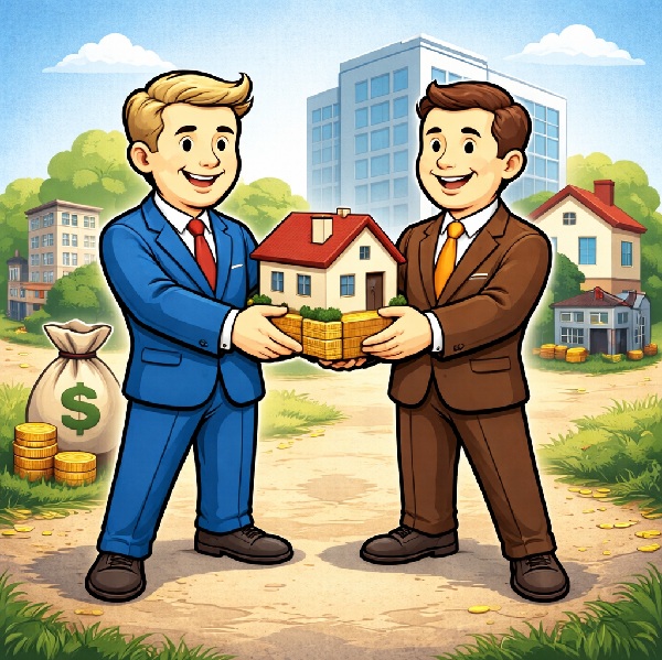 Grafika dekoracyjna porady: Wkład nieruchomości do spółki jawnej – czy potrzebny jest akt notarialny?